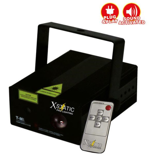 ProX T-ML200 - Zeus 5mW Red/Green Dual Color Animation Laser with 20 Gobos and IR Remote