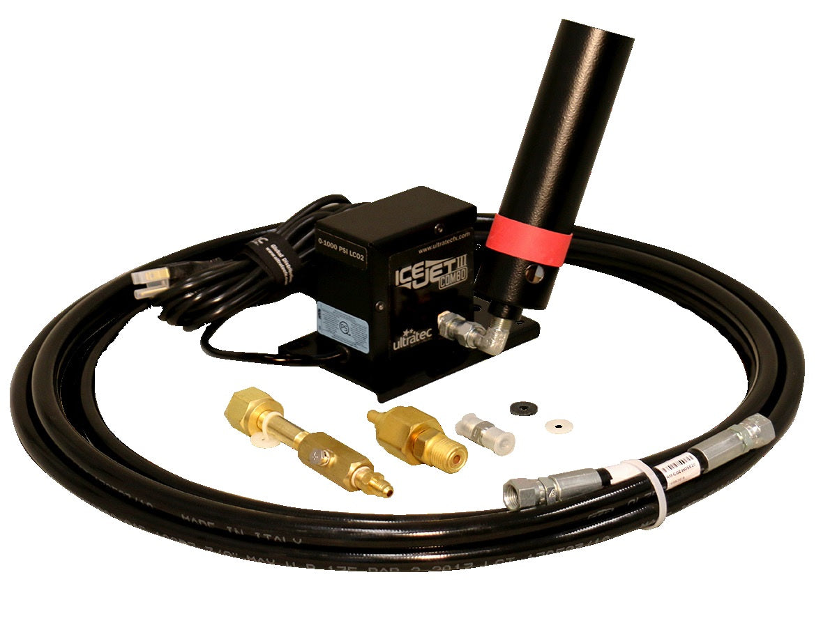 Ultratec Ice Jet III - CO2 Fog Jet Machine with 20ft Hose, CO2 Adapter and CO2 Tank Fitting 3/8" Kit