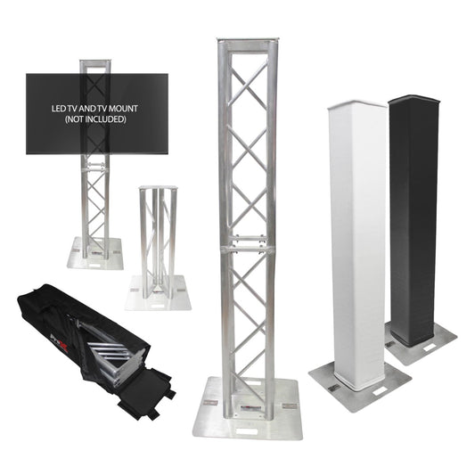 ProX XT-FTP328-656-B - Adjustable 6.56FT to 3.28FT Flex Tower Totem Package with Soft Carrying Bag