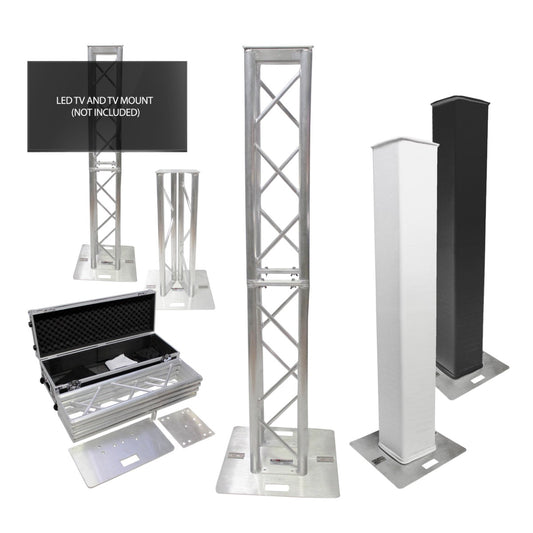 ProX XT-FTP328-656-C - Adjustable 6.56FT to 3.28FT Flex Tower Totem Package with Roadcase