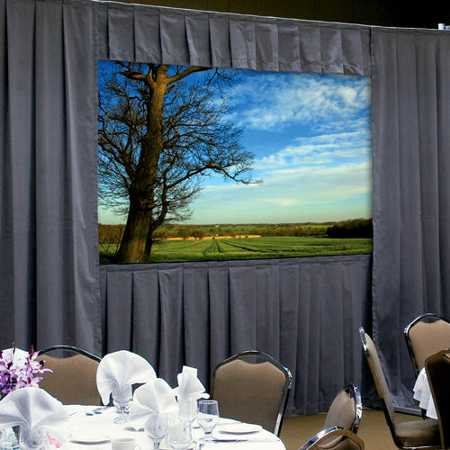 Da-Lite 36521P - Fast-Fold Deluxe, Video (4:3), 86" x 116" (150" Diagonal), Silver Hardware (standard), Black Drapes