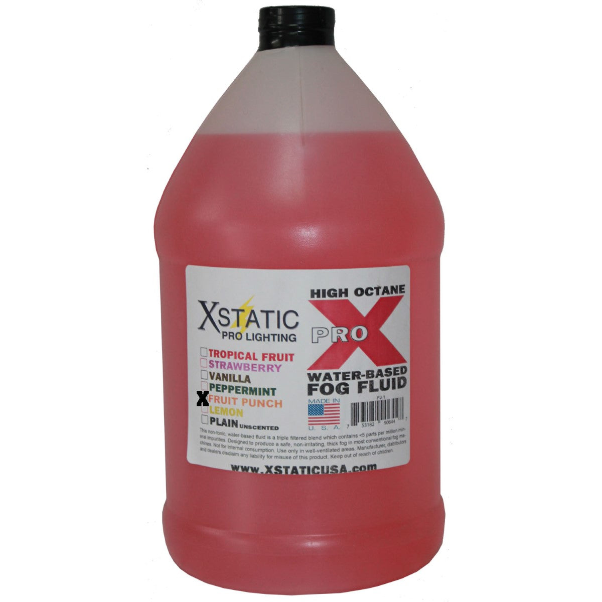 ProX FJ-1F - 1 Gallon of Fruit Punch Scented Water-Based Fog Fluid