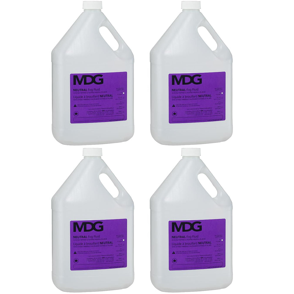 MDG MDGNFJ1 - 4 Liter Bottle of Neutral Fog Fluid (4-Pack)