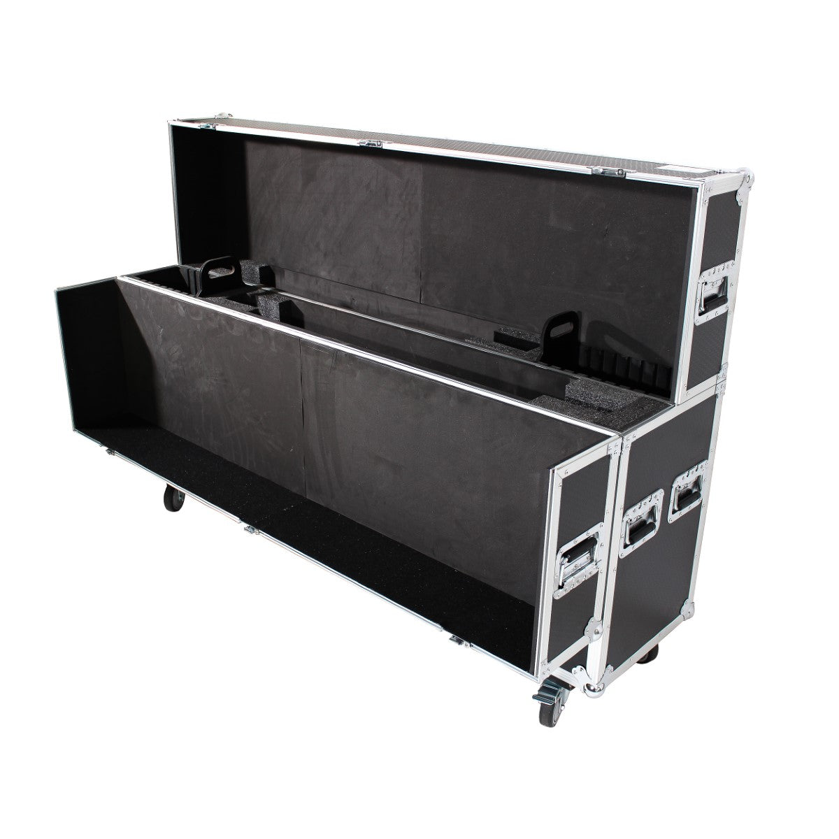 ProX XS-LCD7080WX2 - Roadcase for 2x 80" LCD/LED/Plasma TVs with 4" Casters