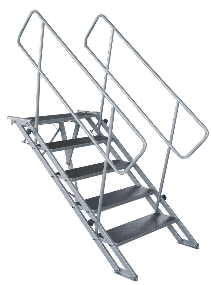 Pro X XSQ-ST5 - StageQ 5-Step Heavy Duty Foldable 40" with Guardrail