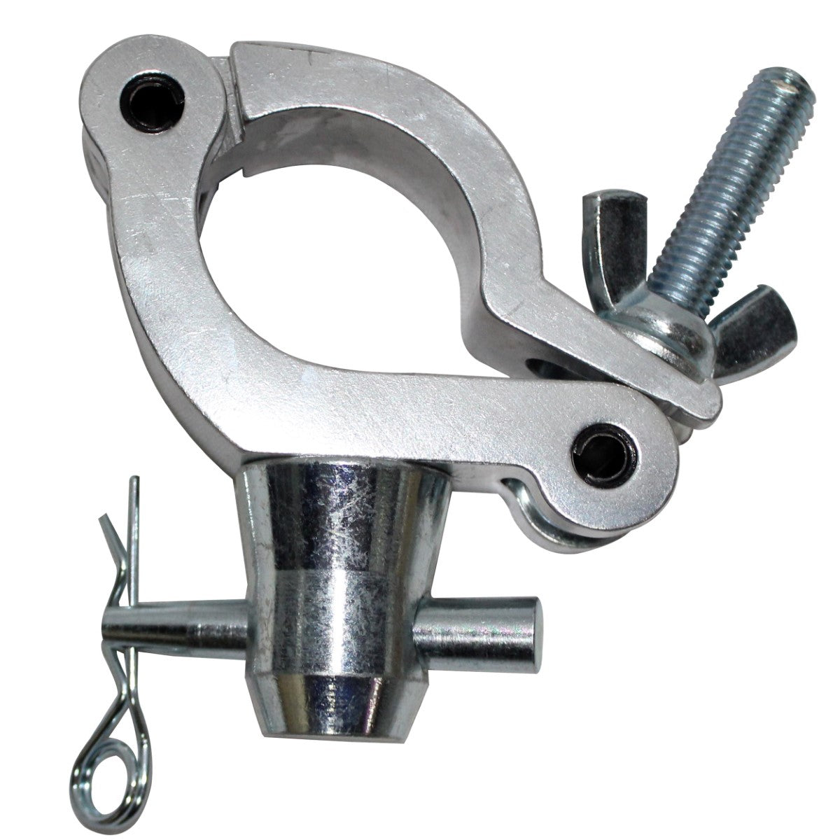 ProX T-C15 - Aluminum Side Entry Clamp with Reversed Elbow and Half Coupler for 2" Truss