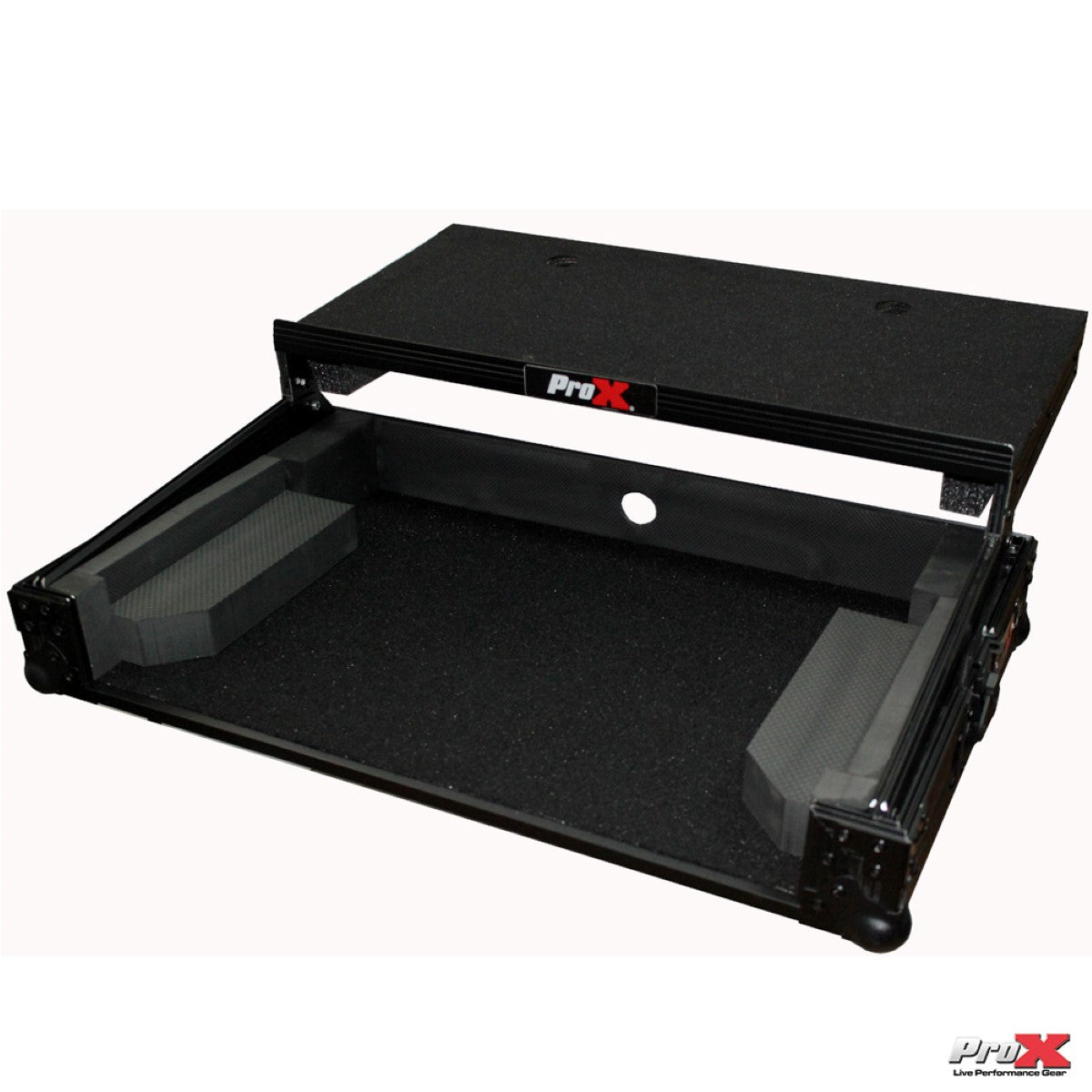 ProX X-MXTPRO3LTBL - Flight Case for Numark MixTrack 3/Pro 3/Platinum with Laptop Shelf in Black/Black Finish