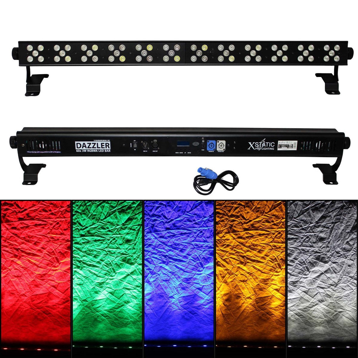 ProX X-BAR60RGBWA-B IRC - 60x3W RGBWA Ultrabright LED Bar in Black Finish