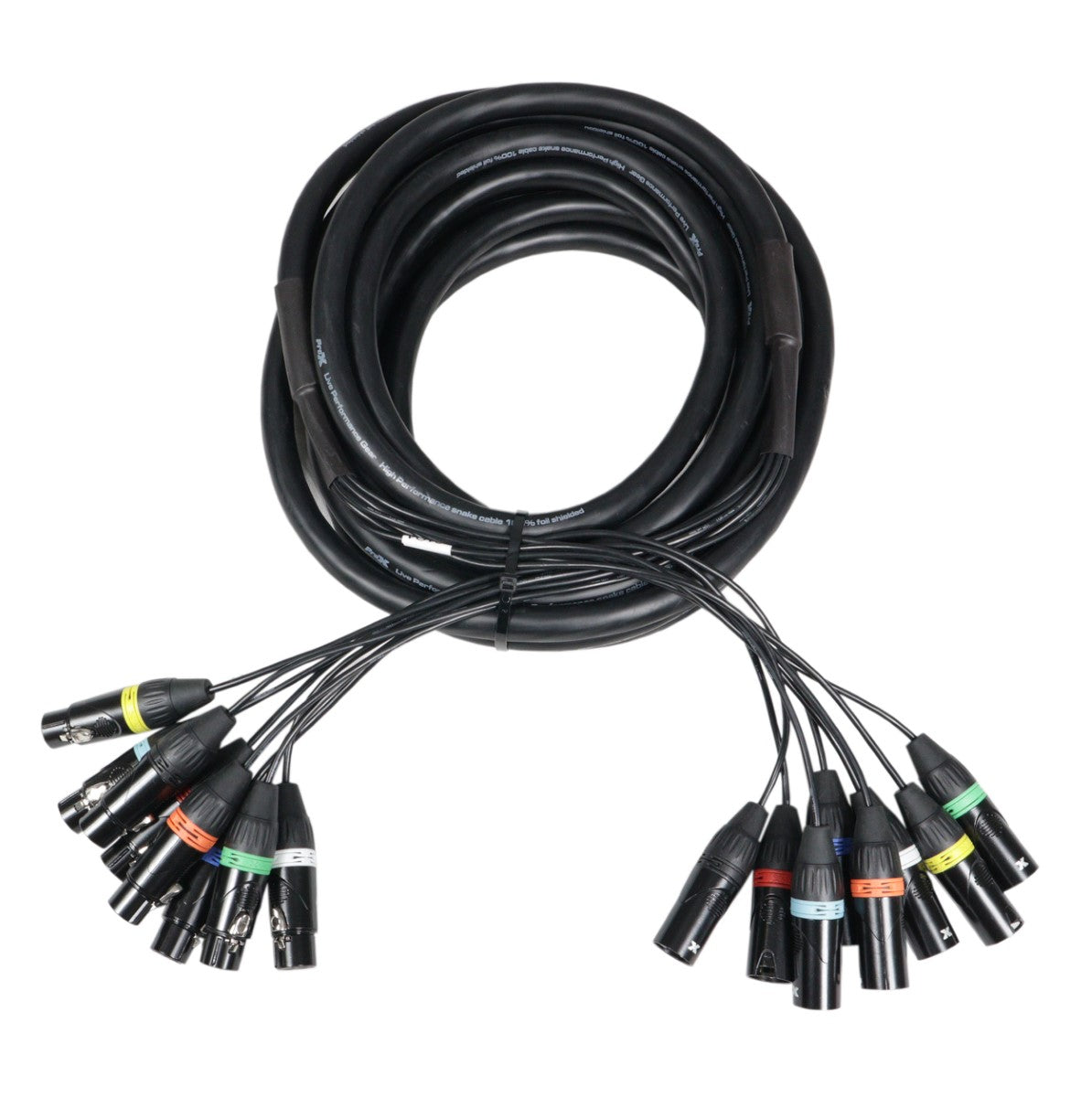 ProX XC-8XLR25 - 25ft 8-Channel 3-Pin XLR Female to 3-Pin XLR Male Balanced Snake Cable