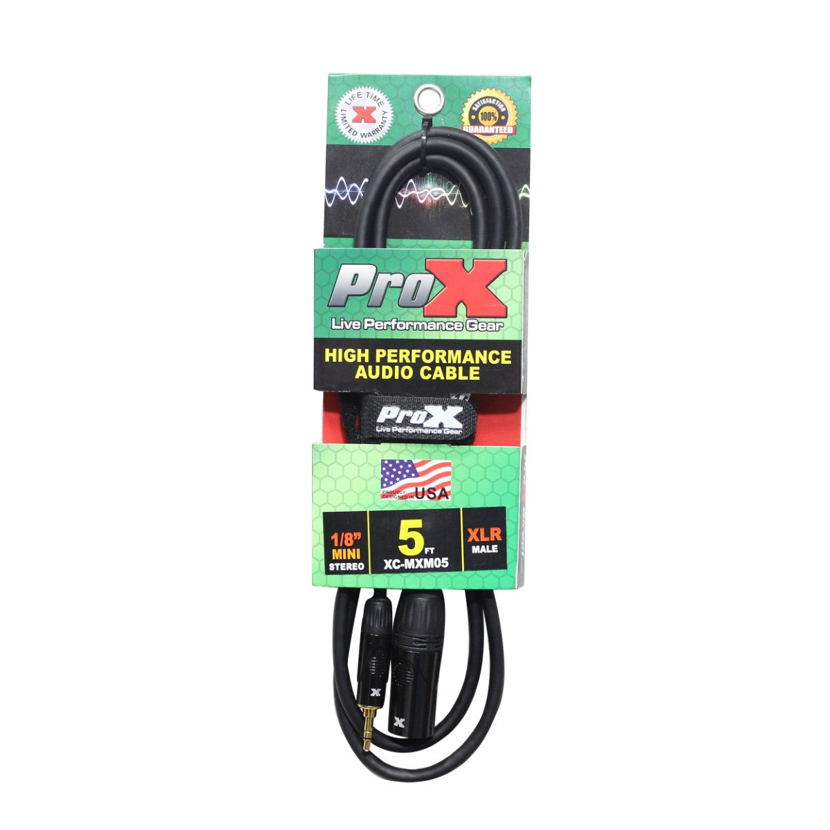 ProX XC-MXM05 - 5ft Unbalanced 3.5mm Mini TRS Male to 3-Pin XLR Male Audio Cable