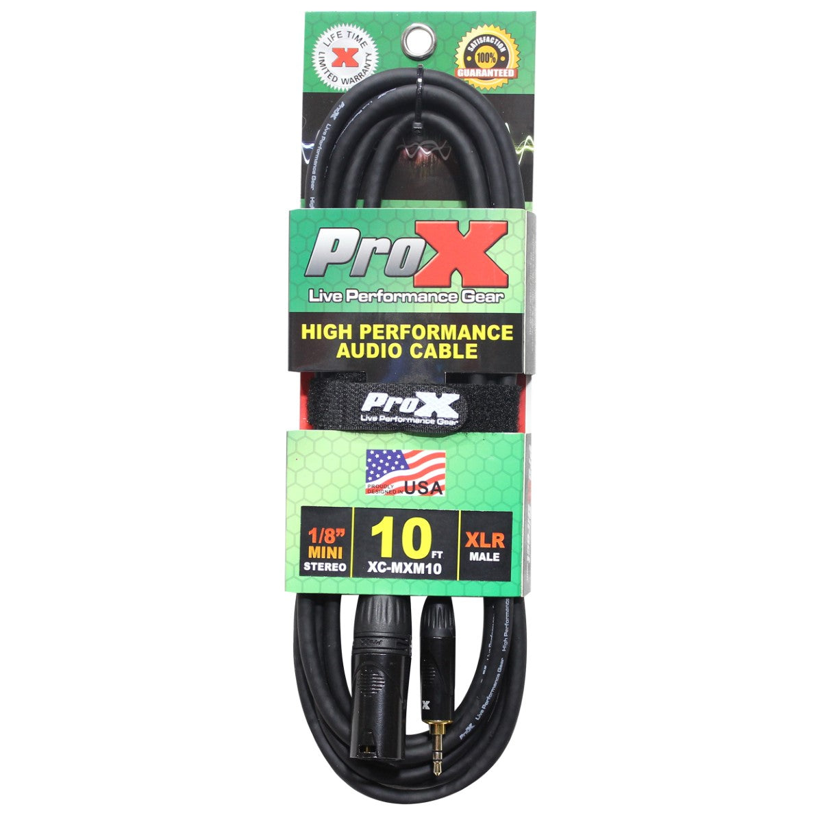 ProX XC-MXM10 - 10ft Unbalanced 3.5mm Mini TRS Male to 3-Pin XLR Male Audio Cable