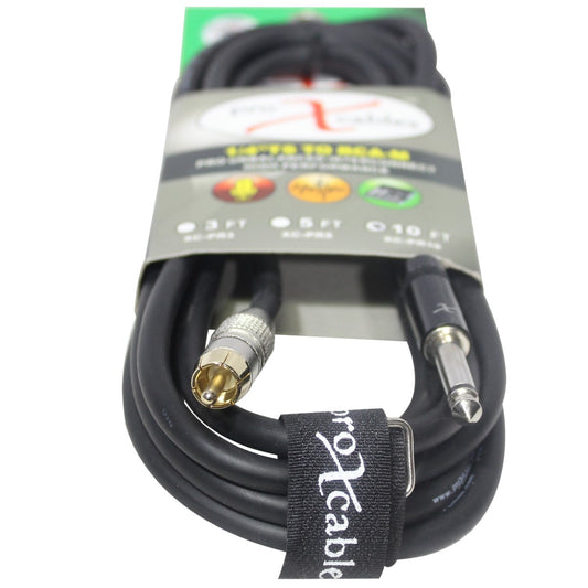 ProX XC-PR10 - 10ft Unbalanced RCA Male to 1/4" Male Audio Cable