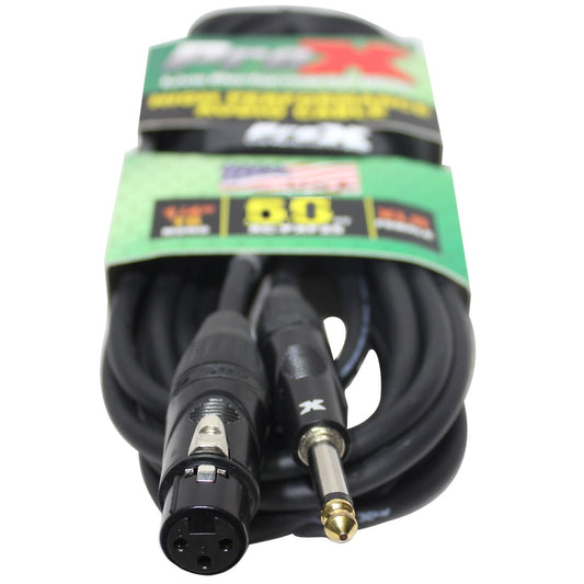 ProX XC-PXF50 - 50ft Unbalanced 1/4" TS Male to 3-Pin XLR Female Audio Cable