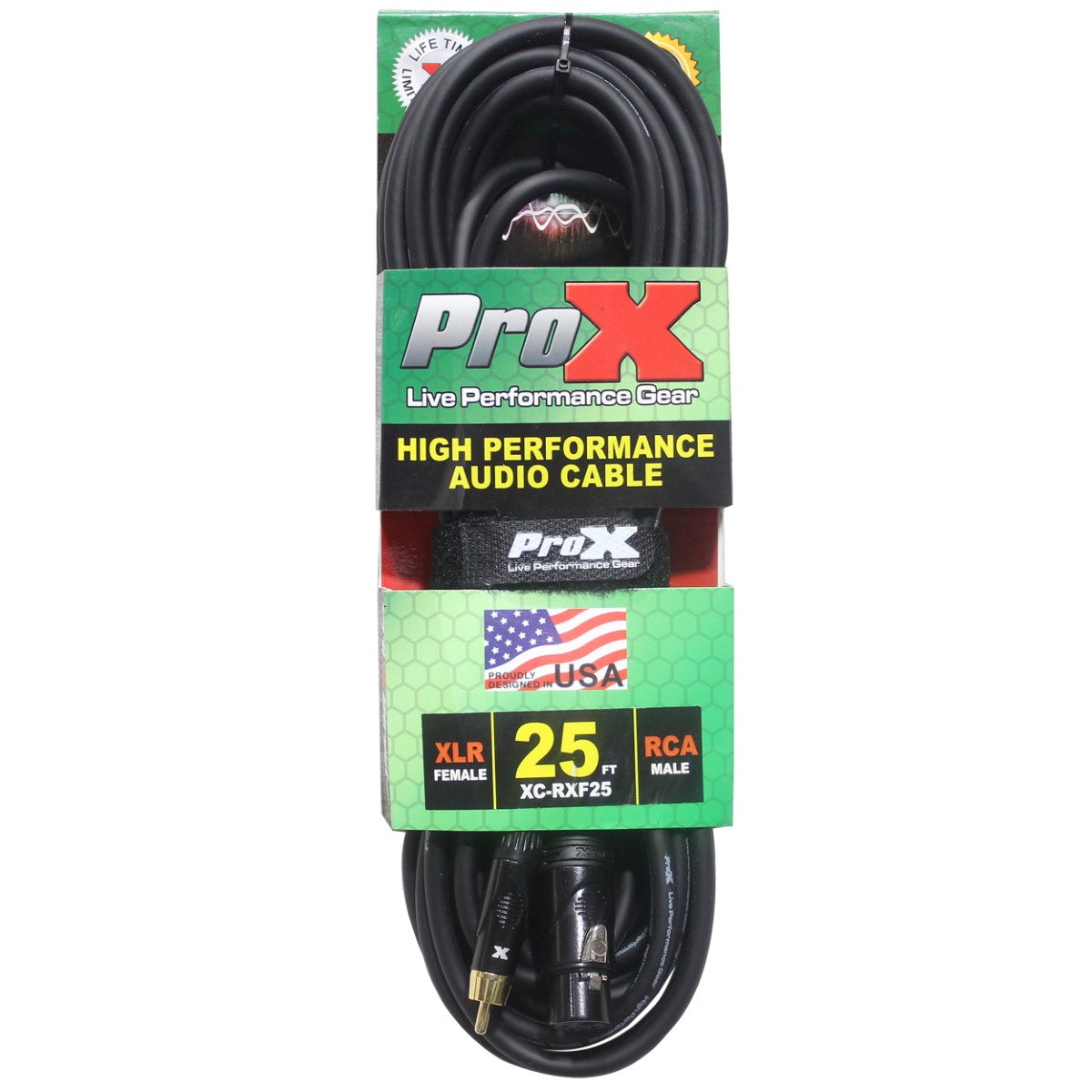 ProX XC-RXF25 - 25ft Unbalanced RCA to 3-Pin XLR Female Audio Cable