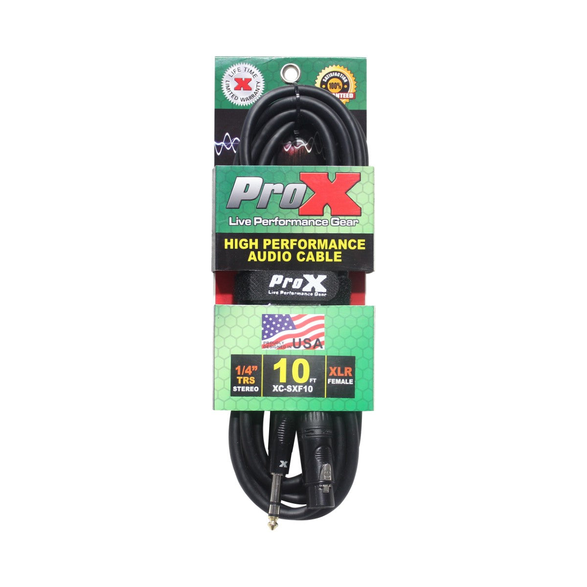 ProX XC-SXF10 - 10ft Balanced 1/4" TRS Male to 3-Pin XLR Female Audio Cable