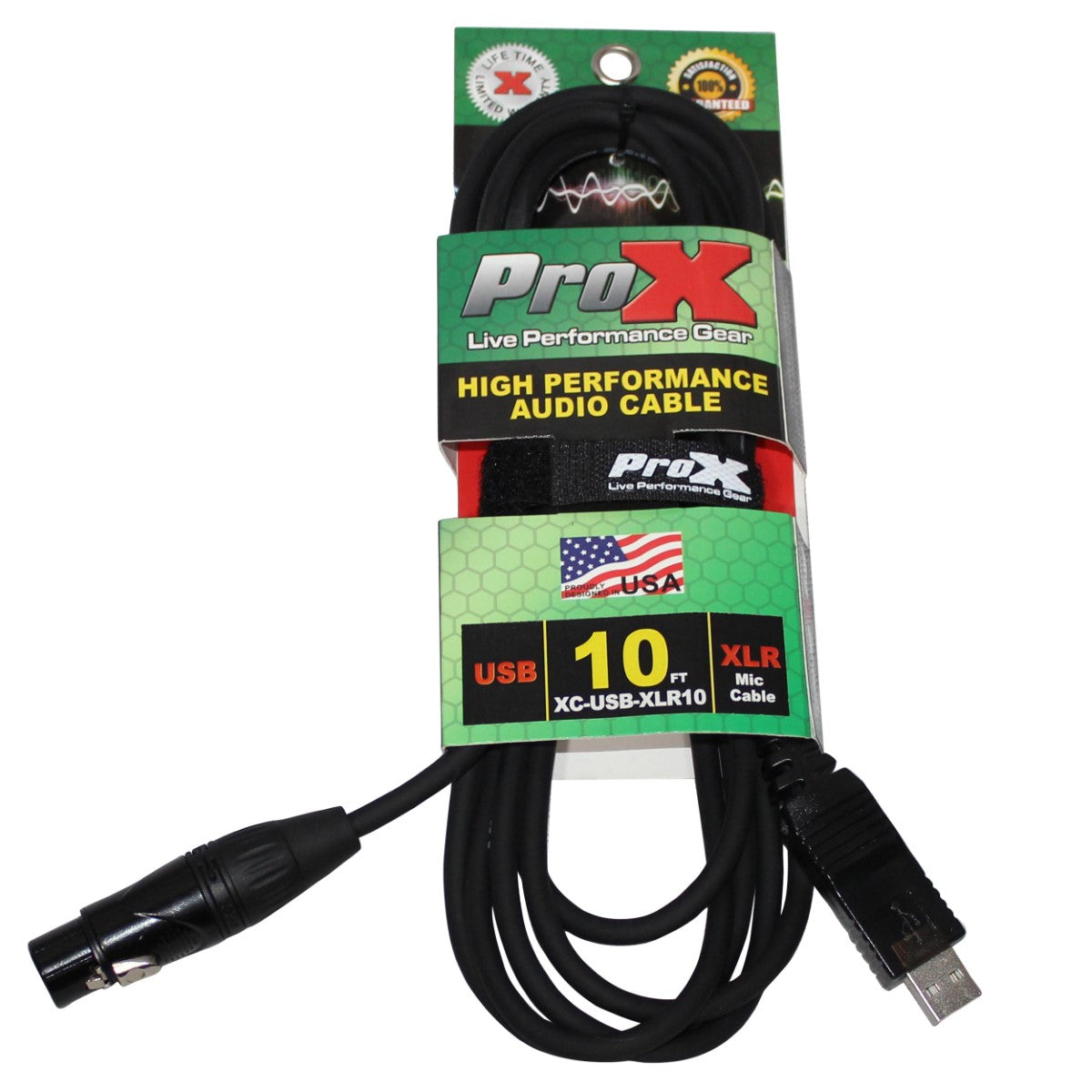 ProX XC-USB-XLR10 - 10ft 3-Pin XLR Female to USB Audio Cable