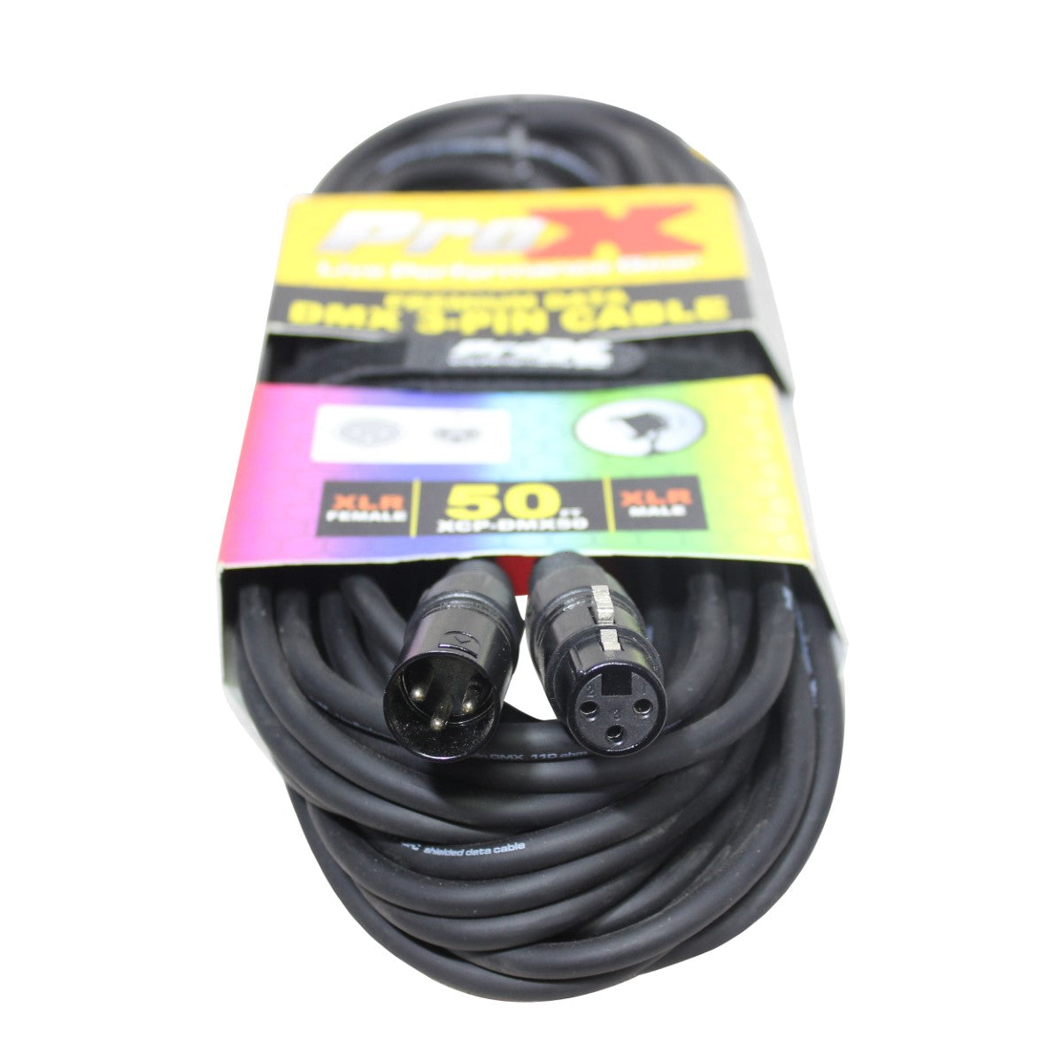 ProX XCP-DMX50 - 50ft 3-Pin Male to 3-Pin Female DMX Cable