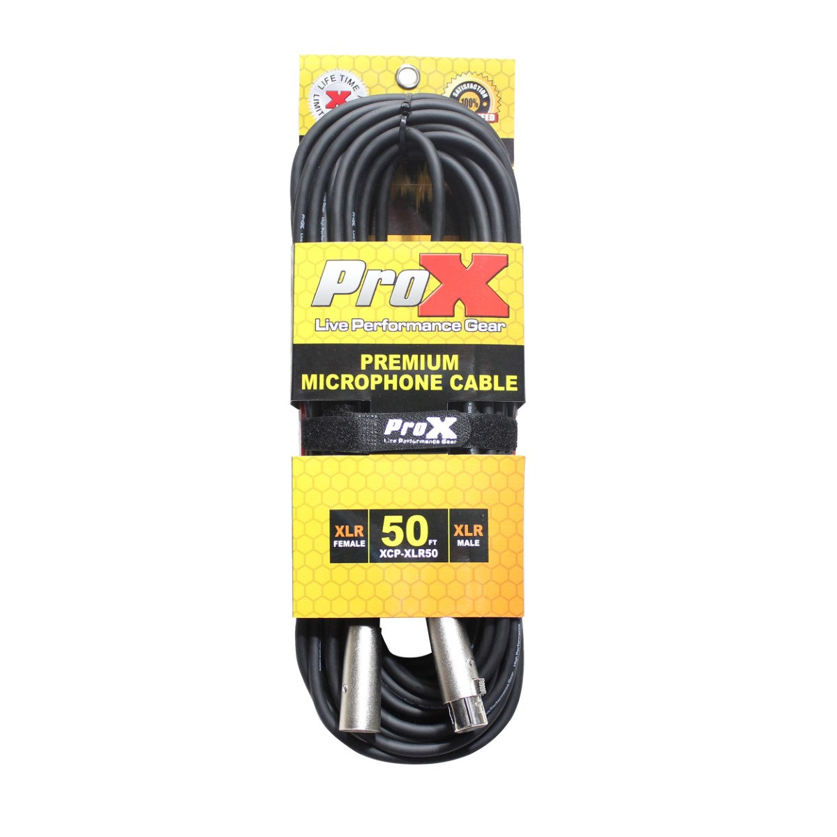 ProX XCP-XLR50 - 50ft Balanced 3-Pin XLR Female to 3-Pin XLR Male Microphone Audio Cable