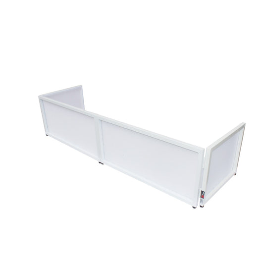 Pro X XF-TTFW - 6ft 4-Panel White Frame Tabletop DJ Facade with Black/White Scrims and Carrying Bag