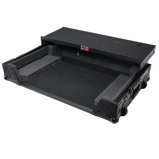 ProX XS-DDJREV7WLTBL - Flight Case for Pioneer DDJ-REV7 with Laptop Shelf in Black/Black Finish