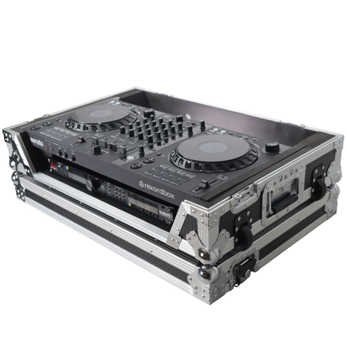 ProX XS-DDJFLX6 W - Flight Case for Pioneer DDJ-FLX6 in Black/Silver Finish