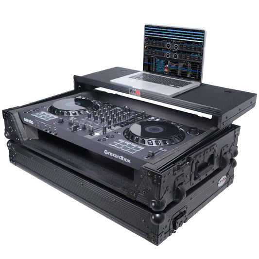 ProX XS-DDJFLX6 WLTBL - Flight Case for Pioneer DDJ-FLX6 with Laptop Shelf in Black/Black Finish