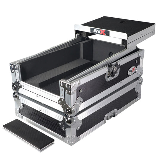 ProX XS-DJMS7LT - Flight Case for Pioneer DJM-S7 with Laptop Shelf in Black/Silver Finish