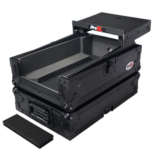 ProX XS-DJMS7LTBL - Flight Case for Pioneer DJM-S7 with Laptop Shelf in Black/Black Finish