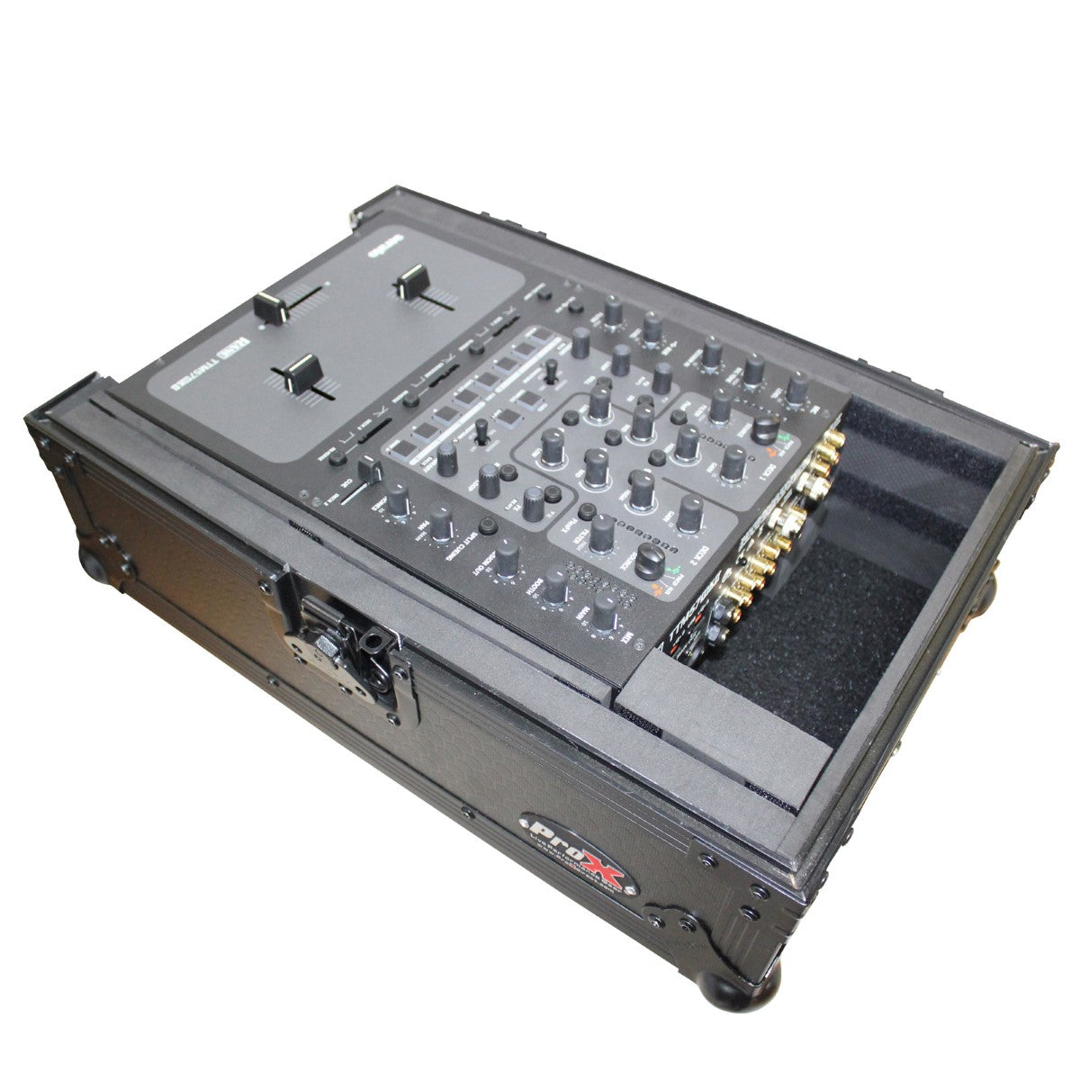 ProX XS-M10BL - Flight Case for 10-inch Large Format DJ Mixers in Black/Black Finish