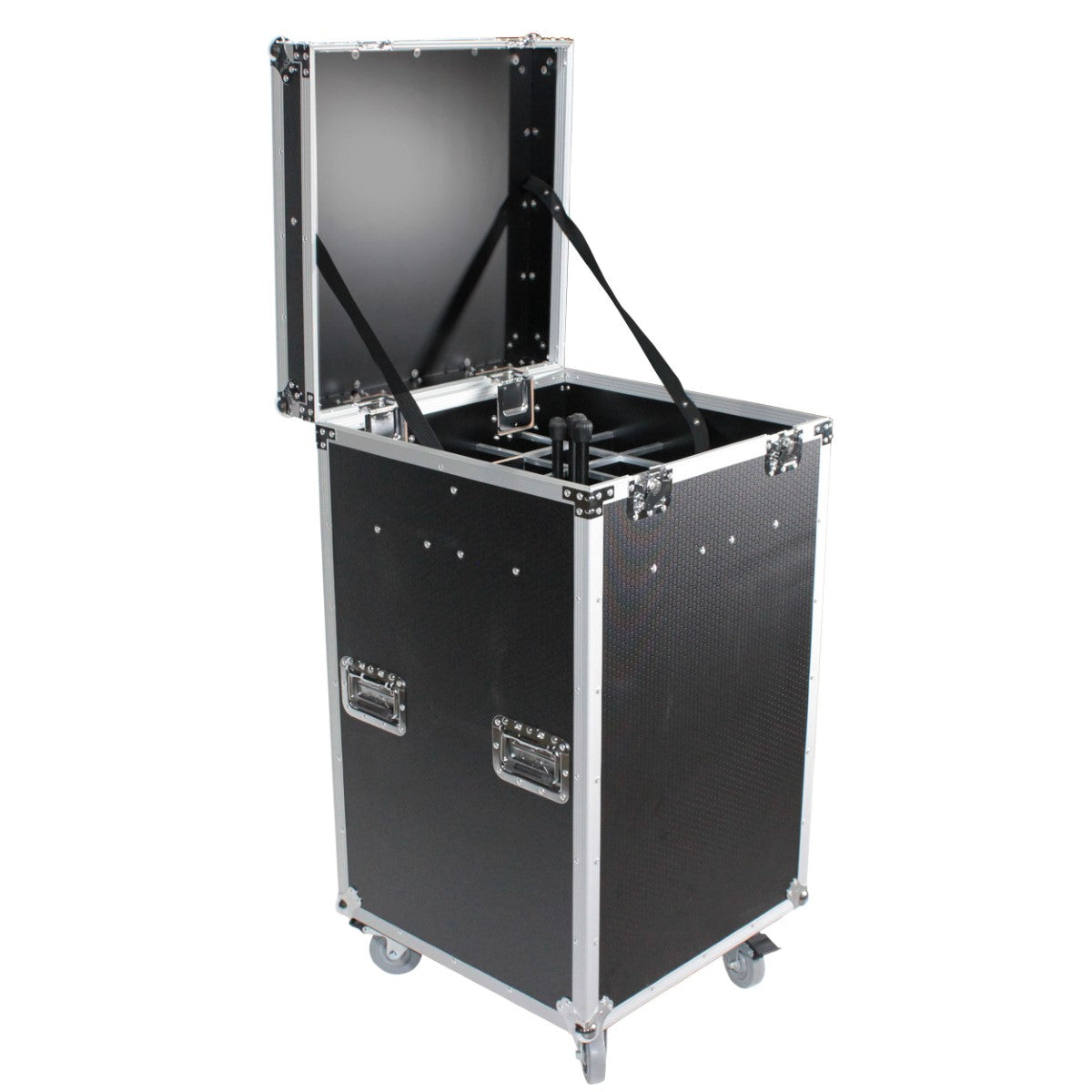 ProX XS-MIC25STN - Flight Case for 25x Microphone Stands with Casters