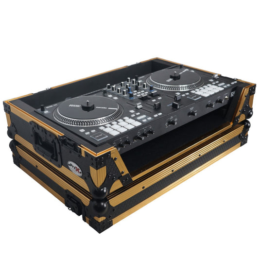 ProX XS-RANEONE W FGLD - Flight Case for Rane One DJ with Wheels in Limited Edition Gold Finish