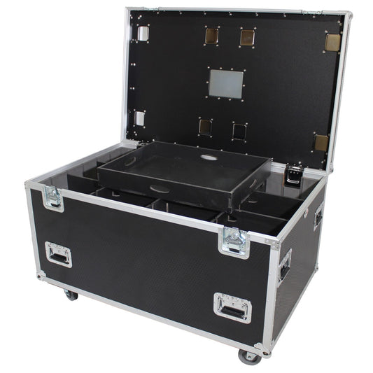 ProX XS-UTL483030W - TruckPaX 48" x 30" x 30" Utility Flight Case with Divider, Tray Kit and Wheels