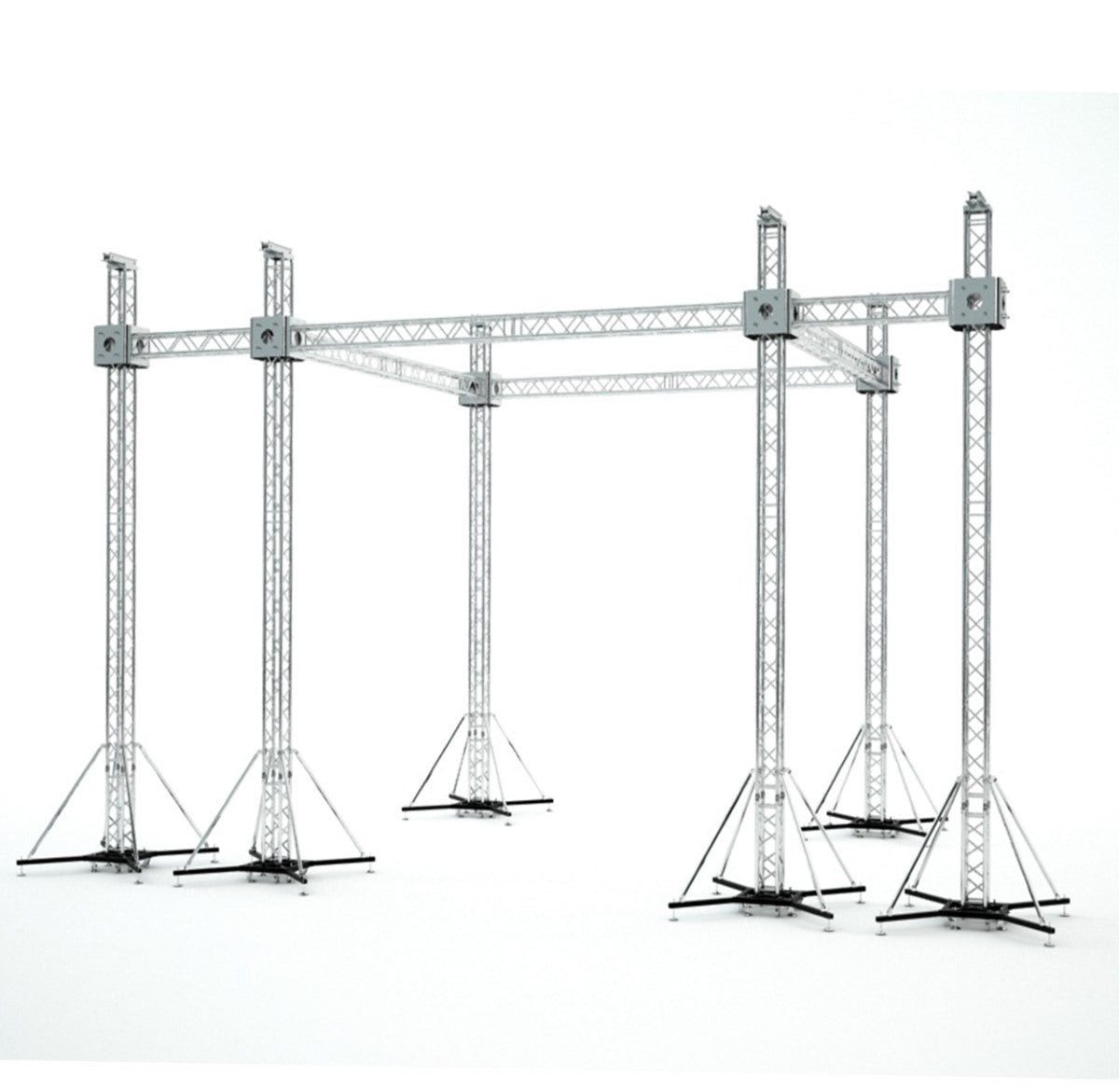 ProX XTP-GS202023-SPW - 20'W x 20'L x 23'H Truss Roofing System with 6 Chain Hoists and 7FT Speaker Wings