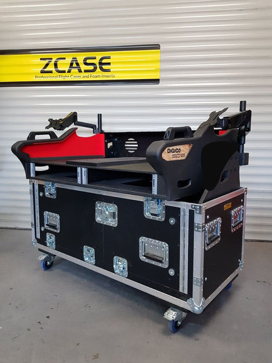 ProX XZF-DIG-SD12 D 2x2U - Flip-Ready Easy Retracting Hydraulic Lift Case with 2x 2U for Digico SD12