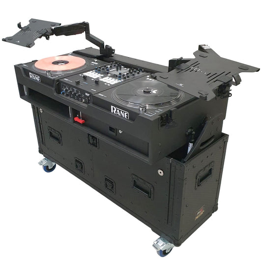 ProX XZF-RANE1272 - Flip-Ready Easy Retracting Lift Case for Rane 12/70/72 MKII with 2 Laptop Arms